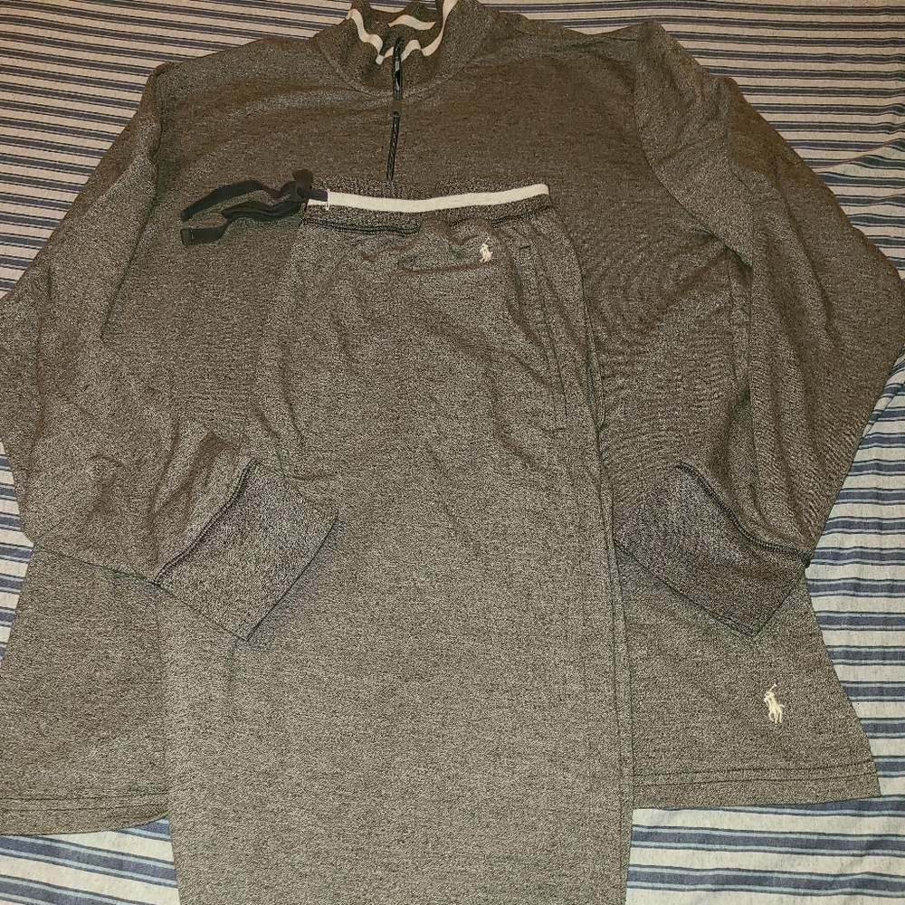 Polo by Ralph Lauren Jogging Suit, Gray, Perfect for Fall Weather!